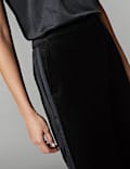 Velvet Tuxedo Wide Leg Trousers