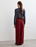 Italian Wool Rich Wide Leg Trousers