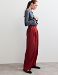 Italian Wool Rich Wide Leg Trousers