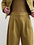 Cotton Modal Barrel Leg Trousers