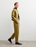 Cotton Modal Barrel Leg Trousers