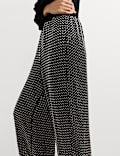 Pantalon coupe barrel longueur cheville avec ornement
