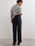 Pure Wool Elasticated Waist Tapered Fit Trousers