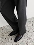 Pantalon coupe fusel&eacute;e portefeuille en flanelle de laine