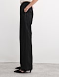 Jacquard Striped Straight Leg Trousers