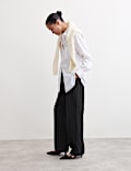 Jacquard Striped Straight Leg Trousers