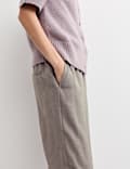 Wool Rich Flannel Tapered Leg Trouser