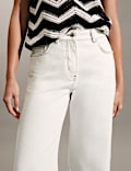 High Waisted Wide Leg Cropped Jeans