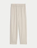 Elasticated Waist Tapered Trousers
