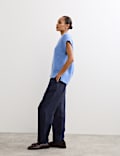 Lyocell Rich Elasticated Waist Tapered Trousers