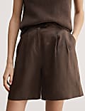 Pure Linen High Waisted Shorts