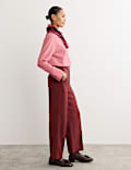 Pleat Front Straight Leg Trousers