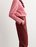 Pleat Front Straight Leg Trousers