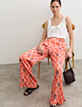 Printed Wide Leg Trousers