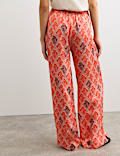 Printed Wide Leg Trousers