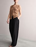 Pure Silk Wide Leg Trousers