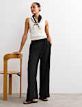 Pure Silk Wide Leg Trousers