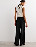 Pure Silk Wide Leg Trousers