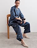 Printed Straight Leg Trousers