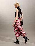 Pure Silk Floral Midi Slip Skirt