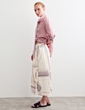 Printed Midi Wrap Skirt