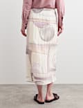 Printed Midi Wrap Skirt