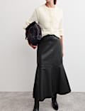 Leather Midaxi A-Line Skirt