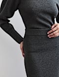Pure Merino Wool Knitted Column Skirt