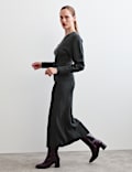 Pure Merino Wool Knitted Column Skirt
