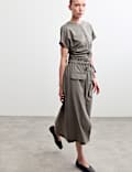 Wool Rich Midi Utility Skirt