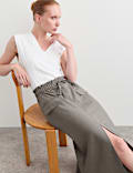 Wool Rich Midi Utility Skirt