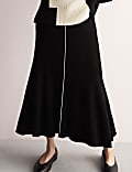 Merino Wool Rich Knitted Midi A-Line Skirt