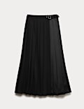 Pleated Wool Kilt Skirt