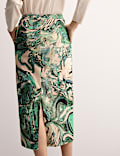 Cotton Rich Printed Midaxi Column Skirt