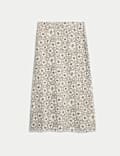 Floral Midi Column Skirt