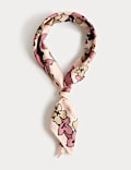 Pure Silk Floral Scarf