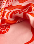 Linear Wave Printed Square Scarf