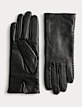 Leather Stitch Detail Cashmere Lined Gloves