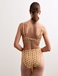 Haut de bikini ampliforme &agrave; col V et imprim&eacute;