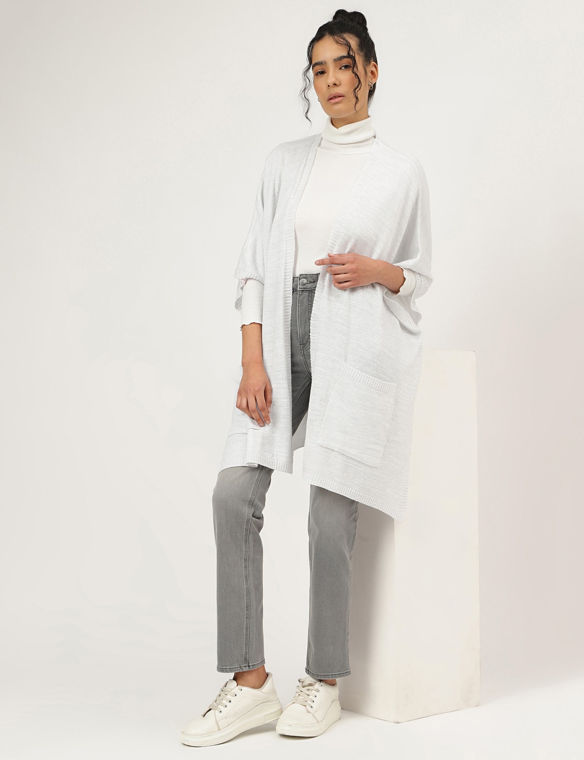 

Marks & Spencer Loose Fit Open Front Wrap (FEMALE, IVORY)