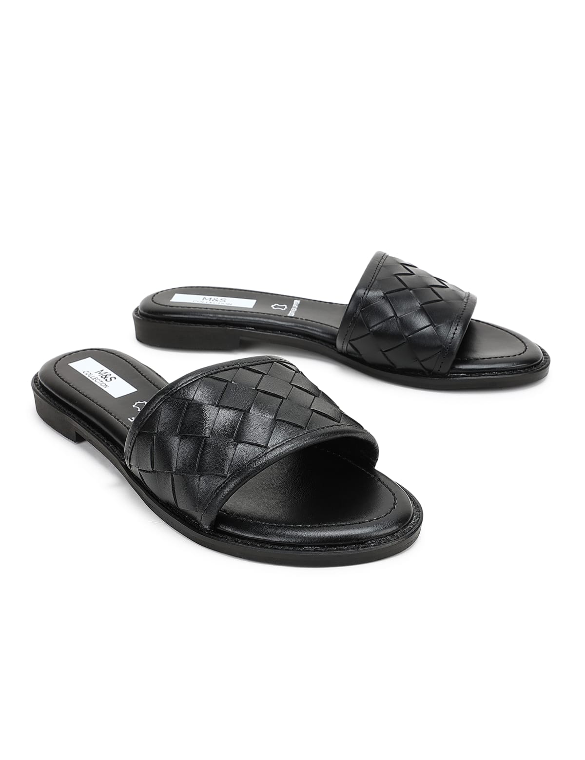 

Marks & Spencer Pure Leather Basket Weave Sandals (FEMALE, BLACK, 7)