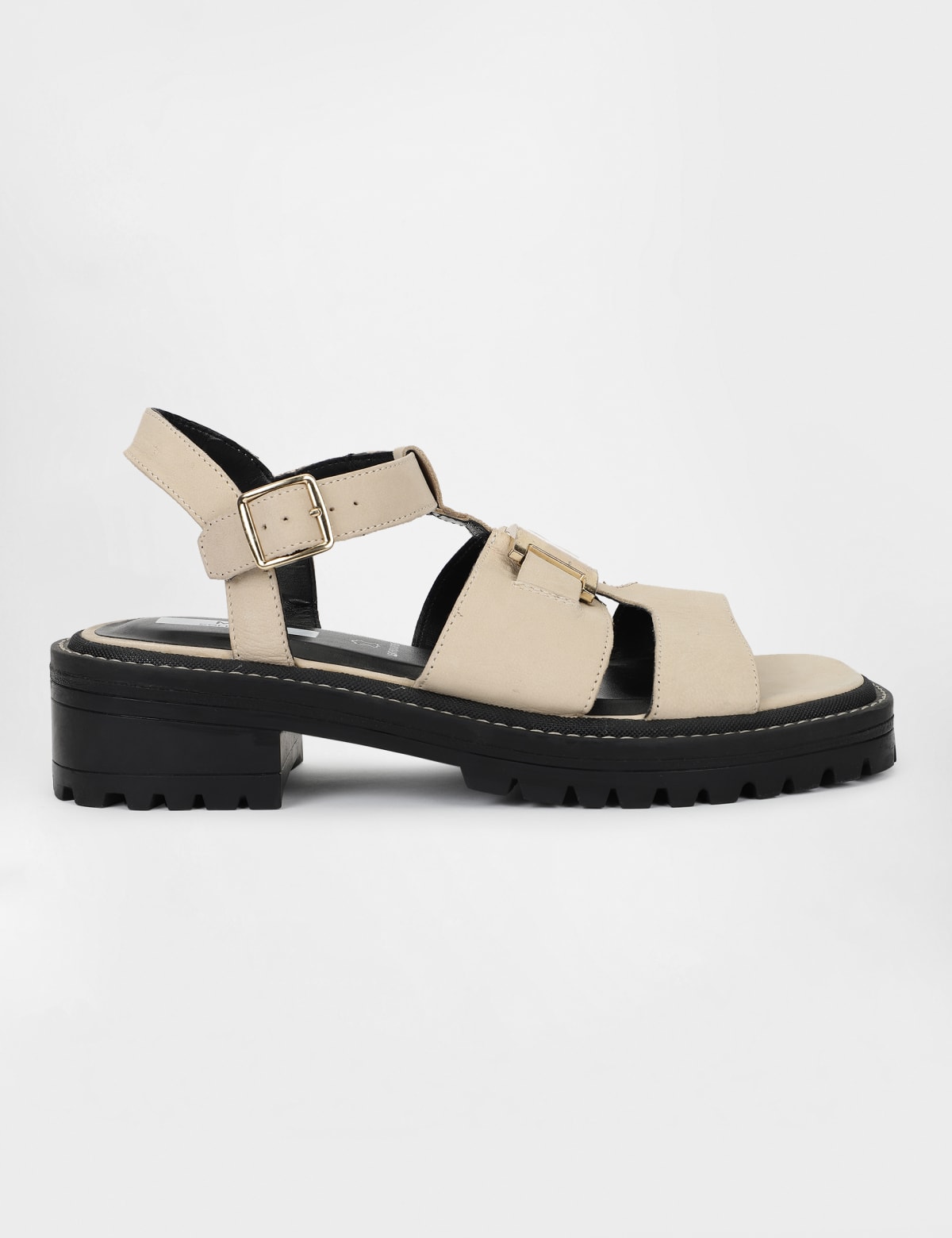 

Marks & Spencer Leather Buckle Closure Sandals (FEMALE, STONE, 6)