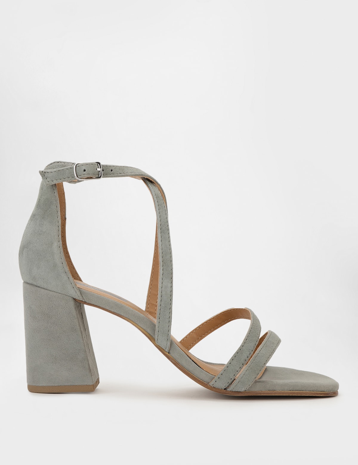 

Marks & Spencer Suede Ankle Strap Block Heel Sandal (FEMALE, DARK GREY, 6)