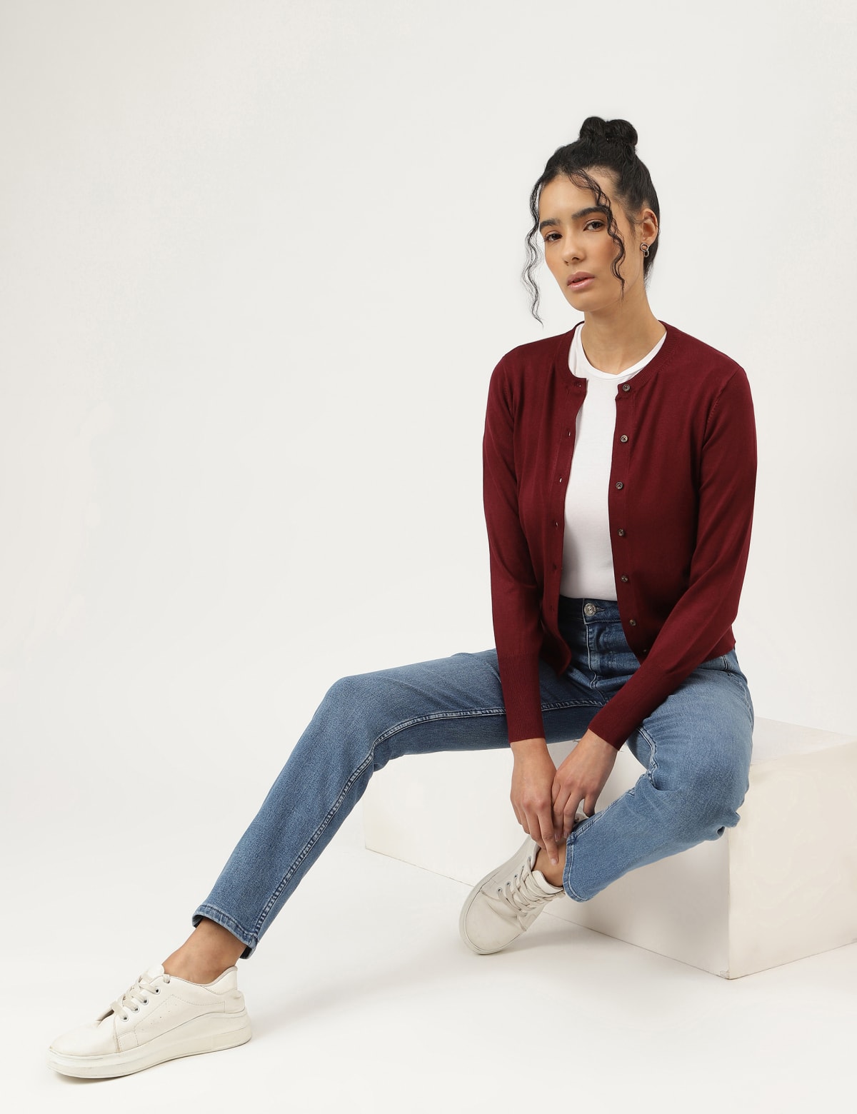 

Marks & Spencer Round Neck Cardigan (FEMALE, RED, 18)