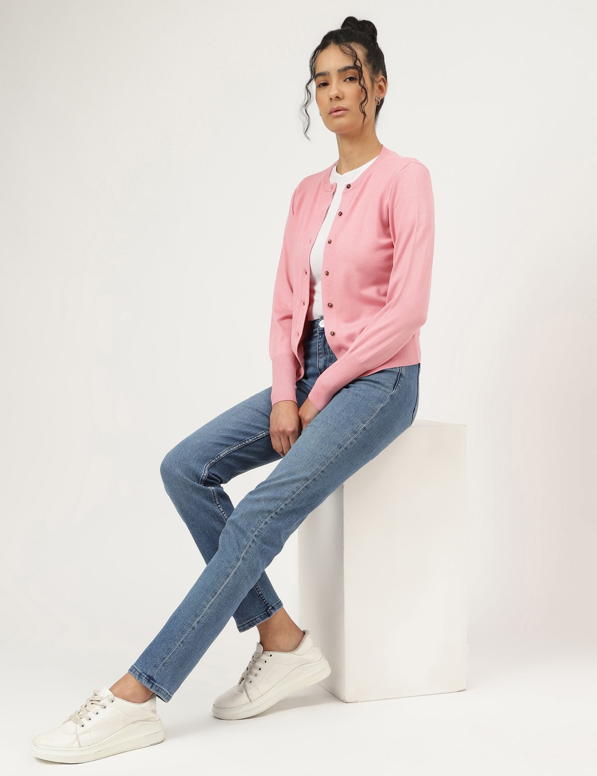 

Marks & Spencer Round Neck Cardigan (FEMALE, DUSKY ROSE, 12)