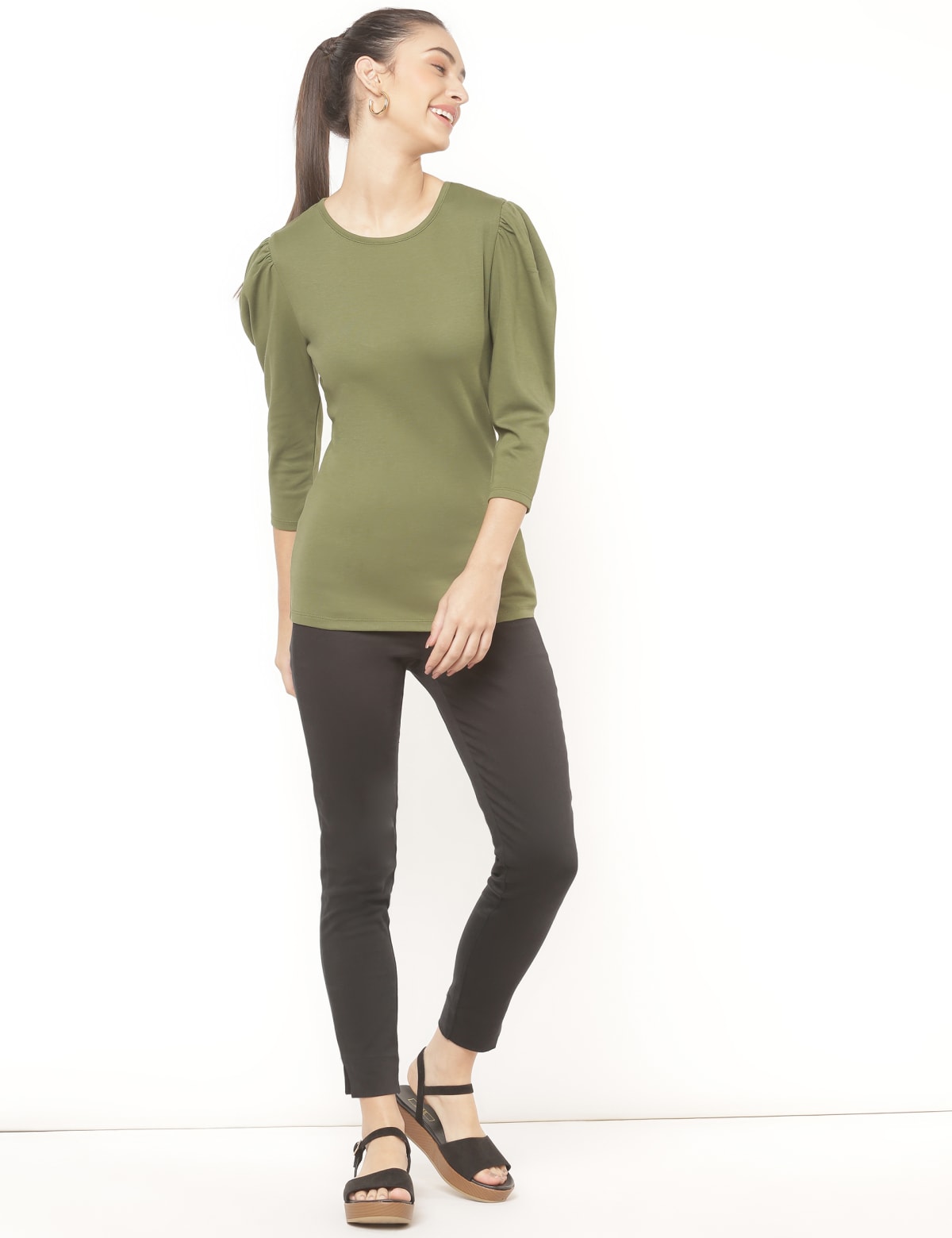 

Marks & Spencer Pure Cotton Plain Square Neck Top (FEMALE, OLIVE, 10)