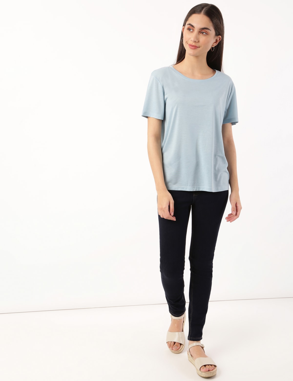 

Marks & Spencer Relaxed Fit Crew Neck Tee (FEMALE, TURQUOISE, 10)