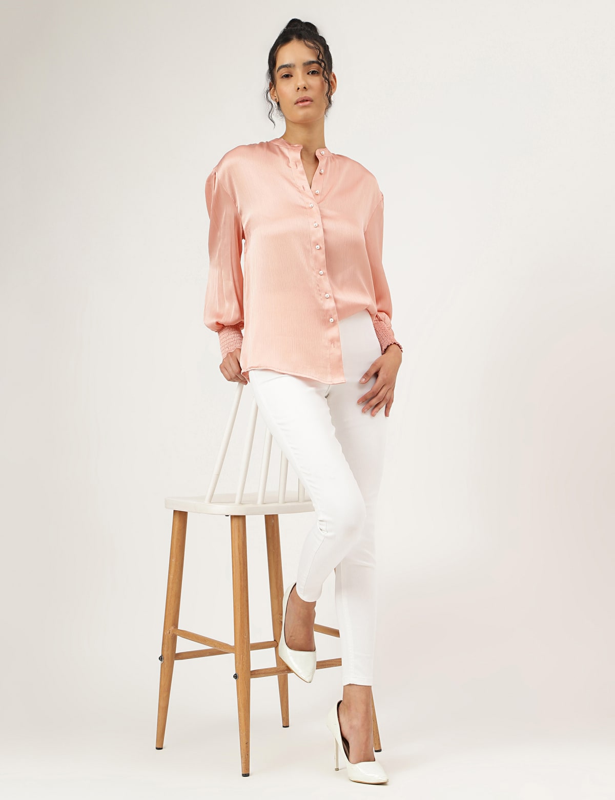 

Marks & Spencer Mandarin Collar Blouse (FEMALE, ROSE, 6)
