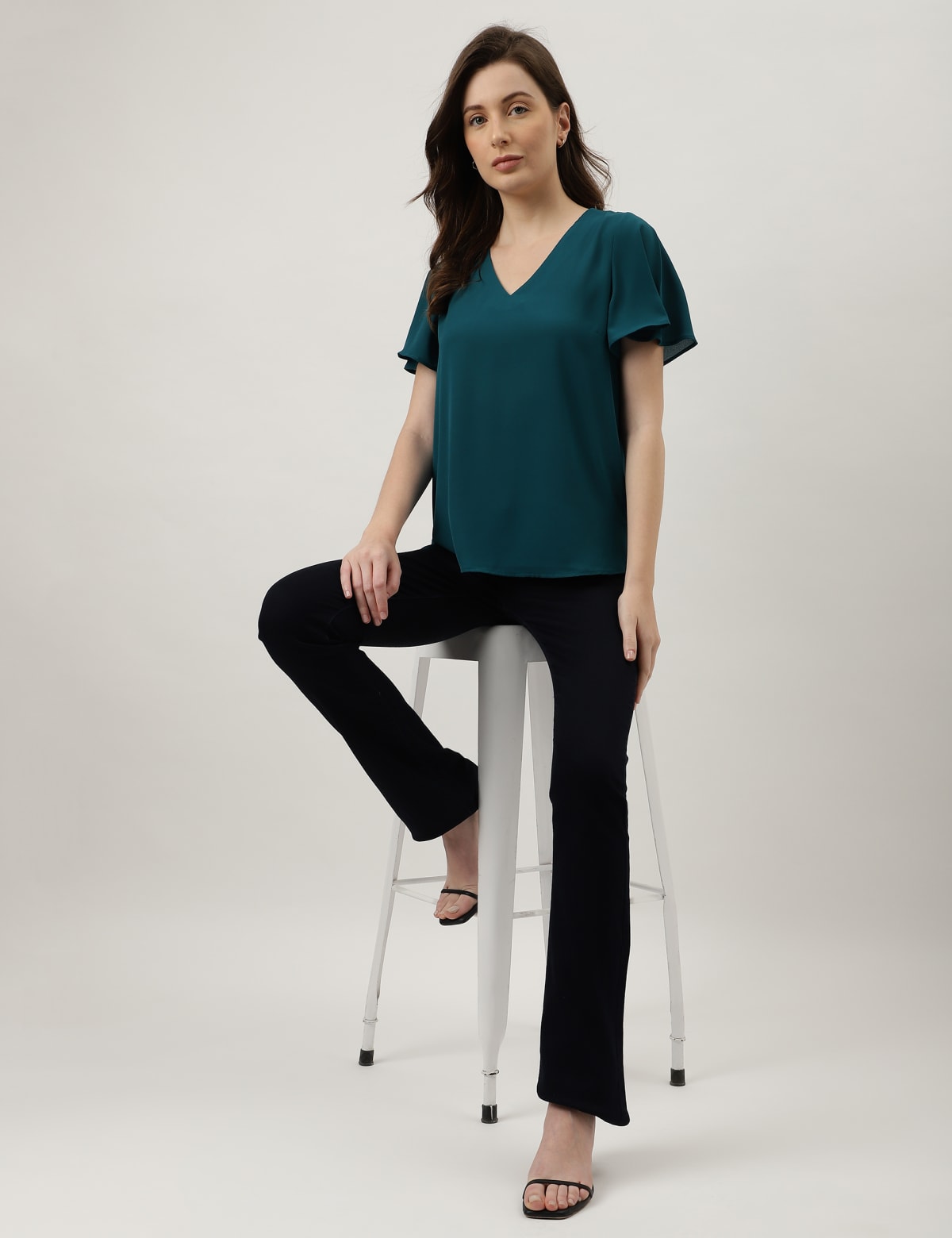 

Marks & Spencer Plain V-Neck Top (FEMALE, PEACOCK, 6)