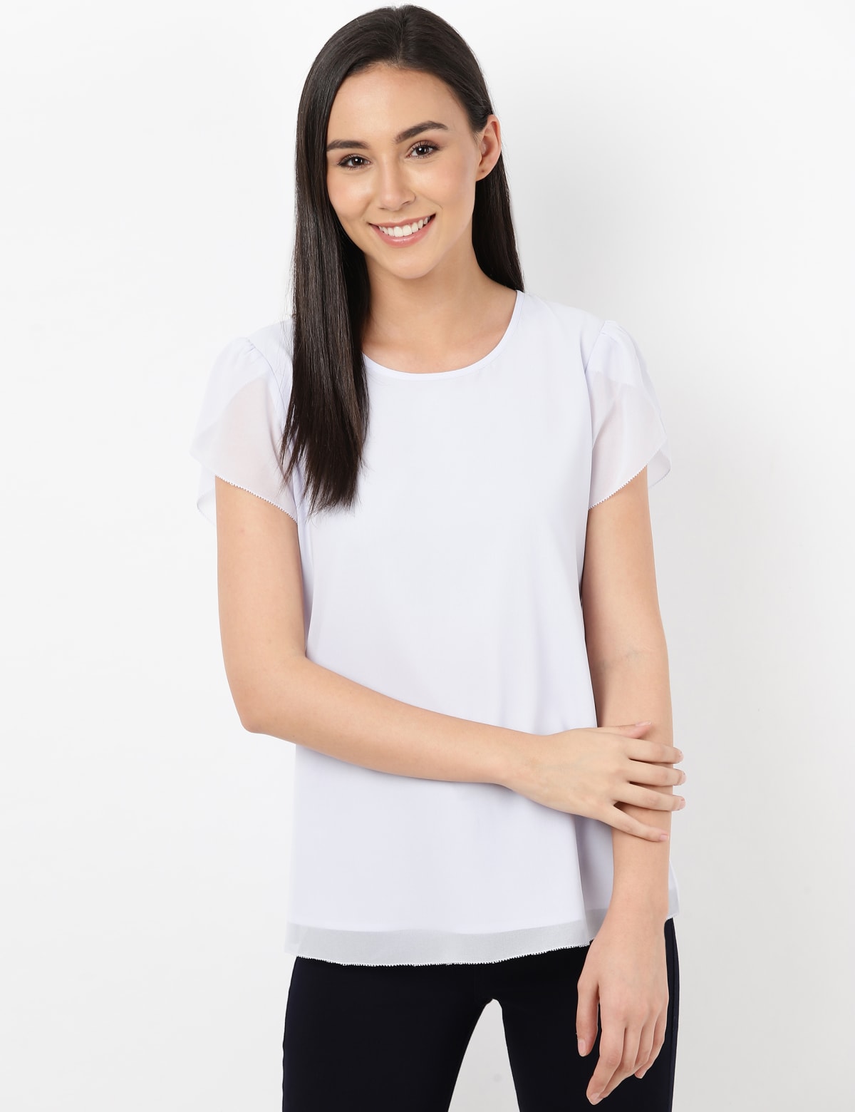 

Marks & Spencer Scalop Edge Short Sleeve Top (FEMALE, SOFT LILAC, 6)